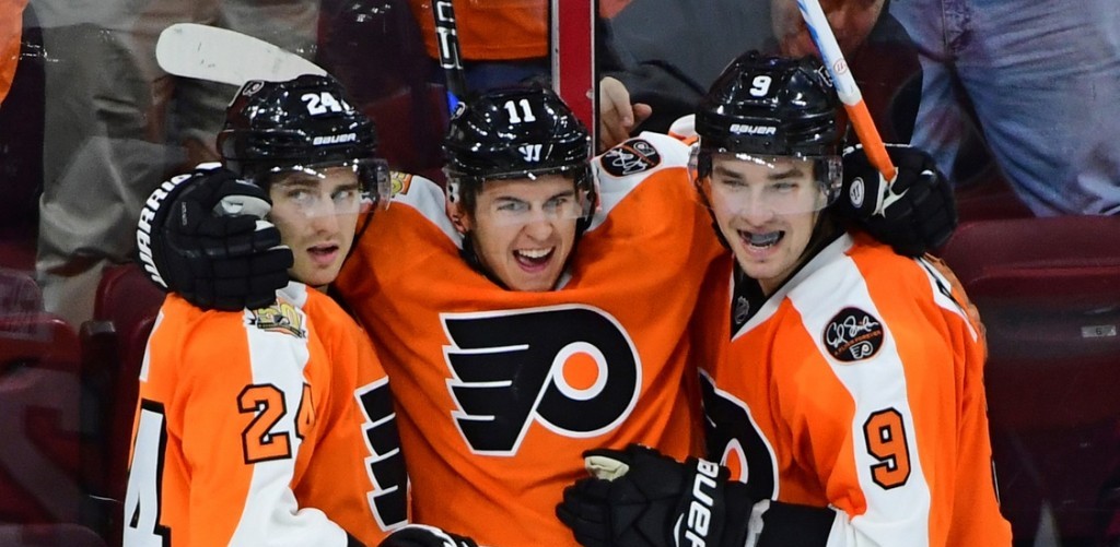Read, Konecny and Provorov - courtesy: USA TODAY Sports Images